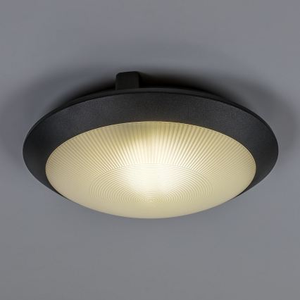 Rabalux - Vanjska stropna svjetiljka 1xE27/9W/230V IP65 Ø 30 cm crna
