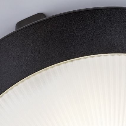 Rabalux - Vanjska stropna svjetiljka s senzorom pokreta 1xE27/9W/230V IP65 Ø 30 cm crna