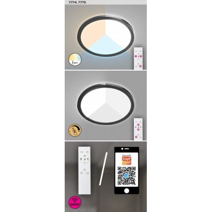 Rabalux - Prigušivo vanjsko stropno LED svjetlo LED/15W/230V Wi-Fi Tuya 2700-6500K IP44 + daljinski upravljač