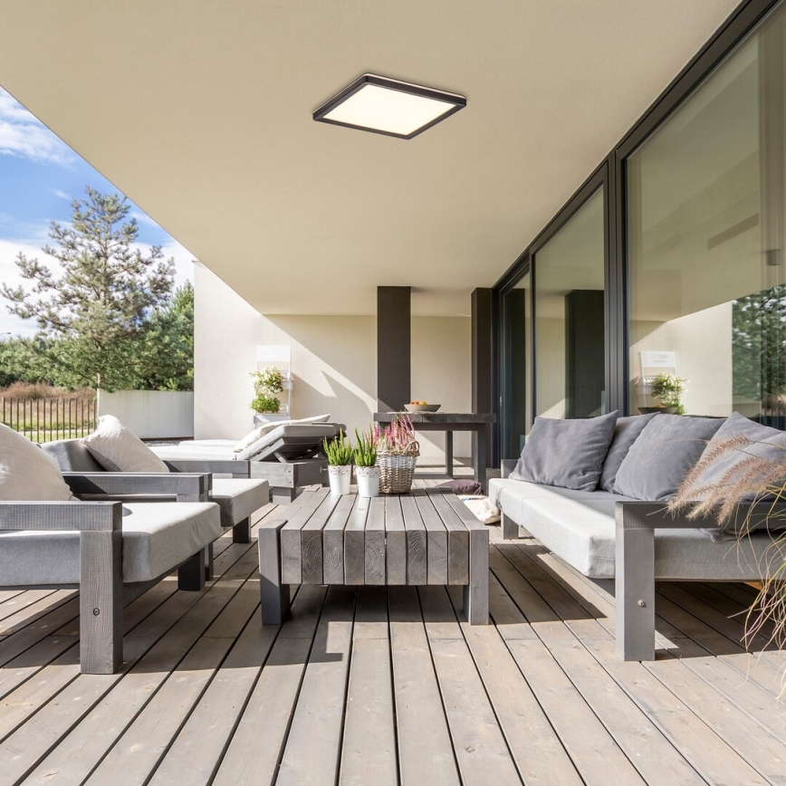 Rabalux - LED Prigušiva vanjska stropna svjetiljka LED/15W/230V Wi-Fi Tuya 2700-6500K IP44 + daljinski upravljač