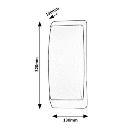 Rabalux - Vanjska zidna svjetiljka 1xE27/12W/230V IP65