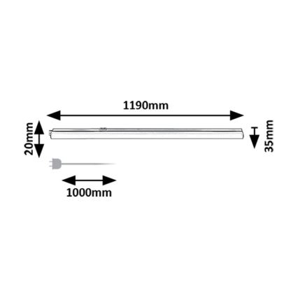 Rabalux - LED Podelementna svjetiljka LED/16W/230V 3000/4000K bijela