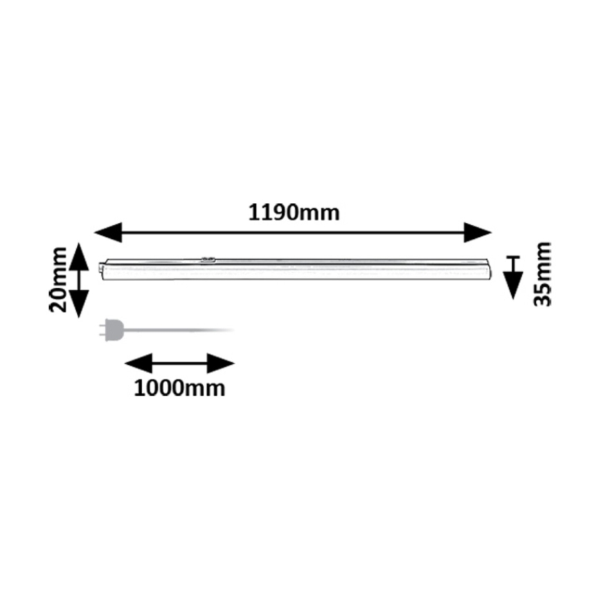 Rabalux - LED Podelementna svjetiljka LED/16W/230V 3000/4000K bijela