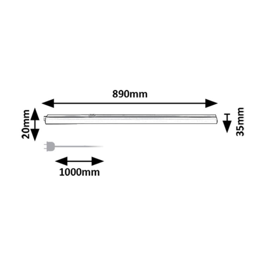 Rabalux - LED Podelementna svjetiljka LED/12W/230V 3000/4000K crna
