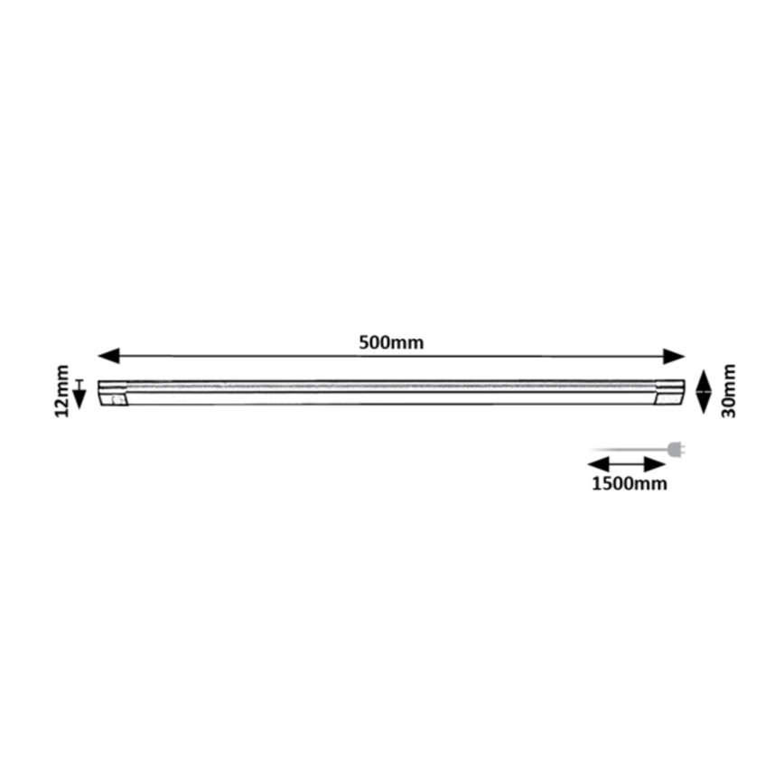 Rabalux - LED Prigušiva podelementna svjetiljka sa senzorom LED/8W/230V 3000K 50 cm