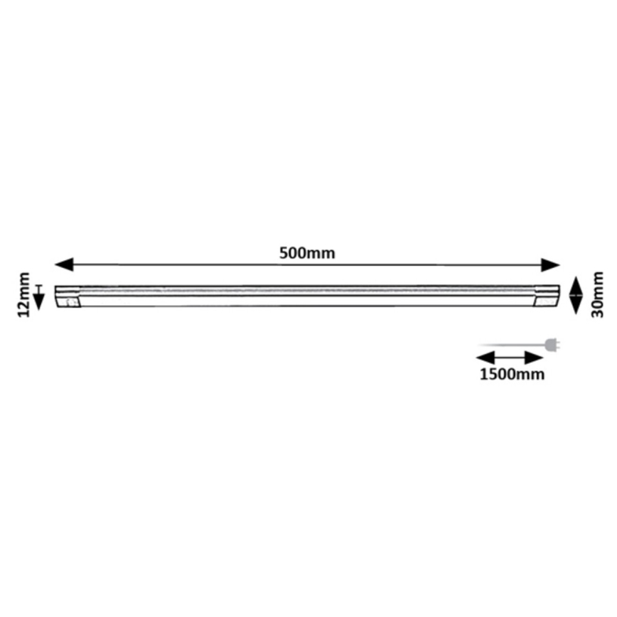 Rabalux - LED Prigušiva podelementna svjetiljka sa senzorom LED/8W/230V 3000K 50 cm