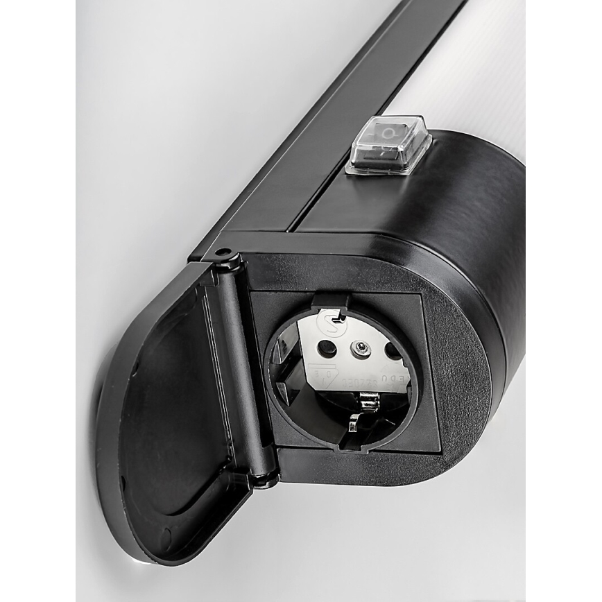 Rabalux - LED Podelementna svjetiljka s utičnicom LED/17W/230V 4000K IP44 crna 57 cm