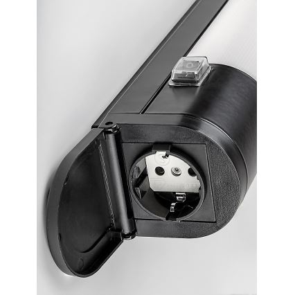 Rabalux - LED podpolna svjetiljka s utičnicom LED/20W/230V 4000K IP44 crna 87 cm