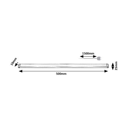 Rabalux - LED Prigušiva podelementna svjetiljka LED/5W/230V 4000K 50 cm