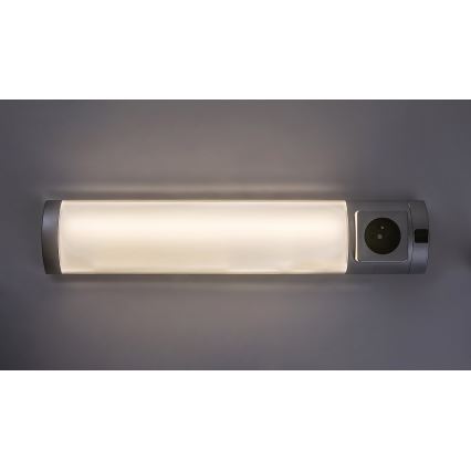 Rabalux - LED Podelementna svjetiljka s utičnicom LED/5W/230V 4000K 45 cm srebrna