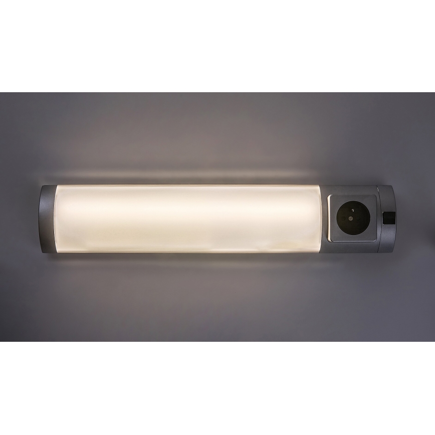 Rabalux - LED Podelementna svjetiljka s utičnicom LED/5W/230V 4000K 45 cm srebrna