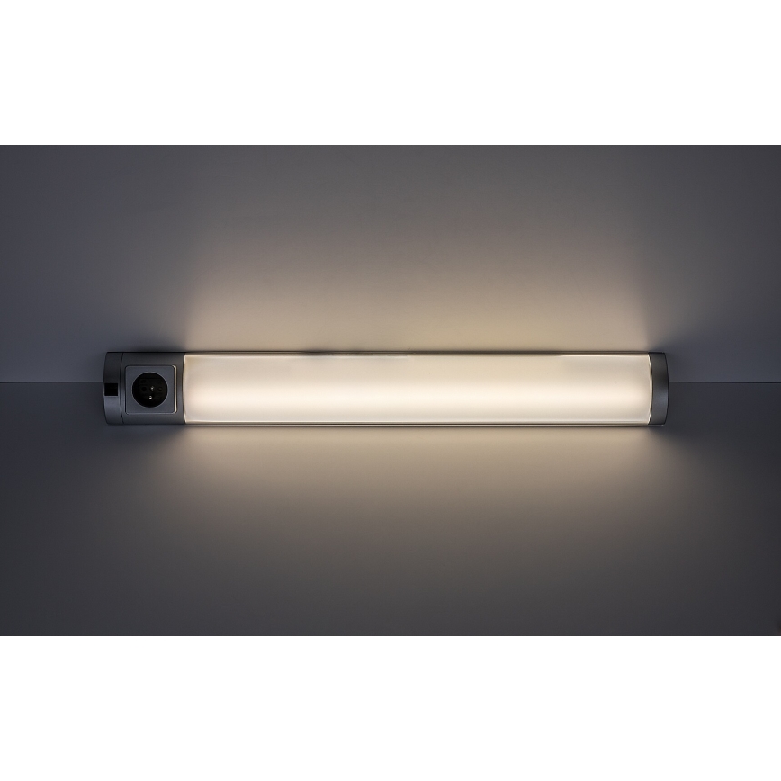 Rabalux - LED Podelementna svjetiljka s utičnicom LED/8W/230V 4000K 68 cm srebrna