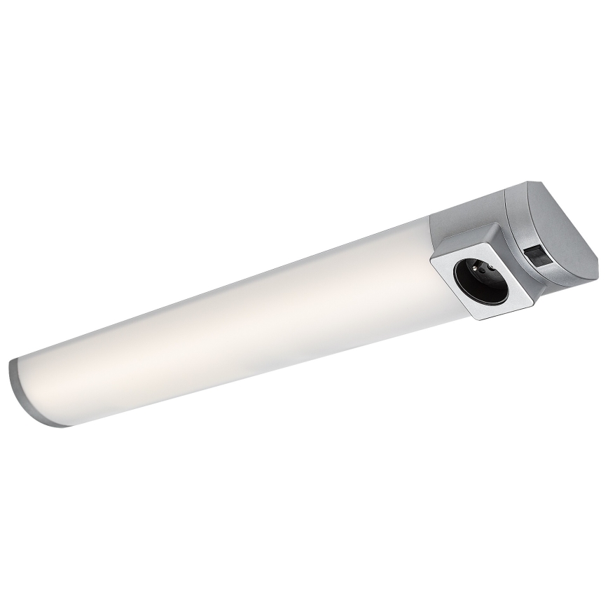 Rabalux - LED Podelementna svjetiljka s utičnicom LED/8W/230V 4000K 68 cm srebrna