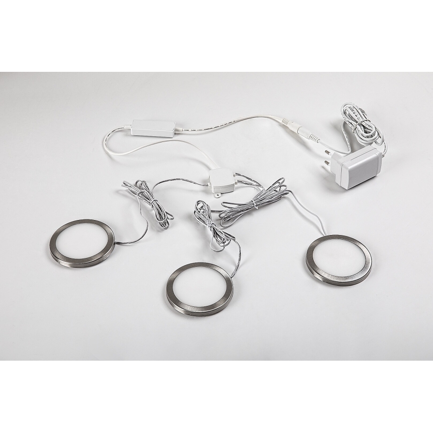 Rabalux - SET 3x LED Prigušiva rasvjeta za ormare 3xLED/1W/230V 4000K