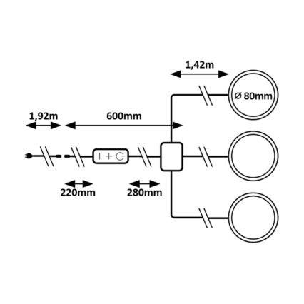 Rabalux - SET 3x LED prigušivo osvjetljenje za ormar LED/1W/230V 4000K