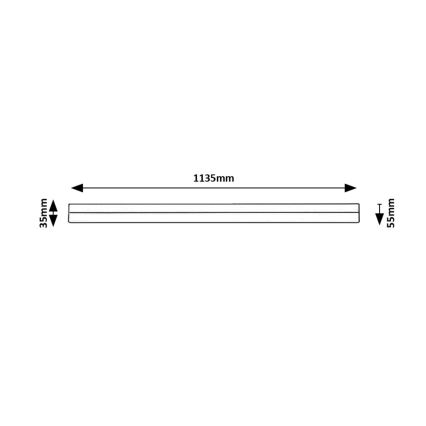 Rabalux - LED Podelementna svjetiljka LED/24W/230V 4000K 113 cm crna