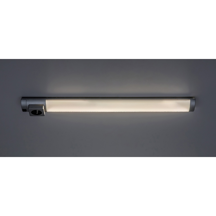 Rabalux - LED Podelementna svjetiljka s utičnicom LED/5W/230V 4000K 45 cm mat krom