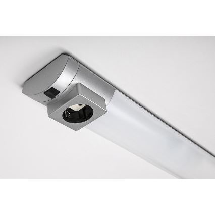 Rabalux - LED Podelementna svjetiljka s utičnicom LED/8W/230V 4000K 68 cm mat krom