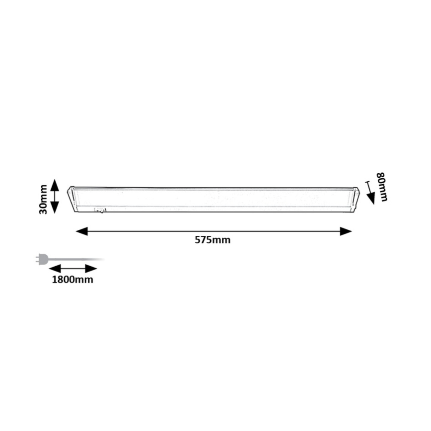 Rabalux - LED Podelementna svjetiljka LED/10W/230V 4000K 57 cm bijela