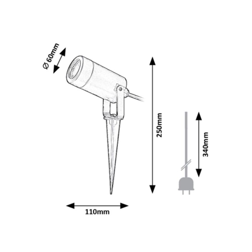 Rabalux - Vanjsko svjetlo 1xGU10/4W/230V IP65