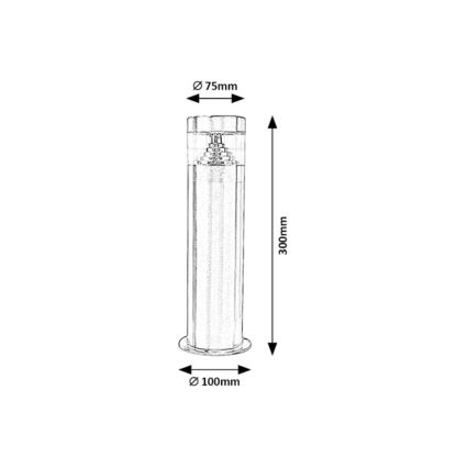 Rabalux - LED Vanjska lampa LED/7W/230V 30 cm IP54