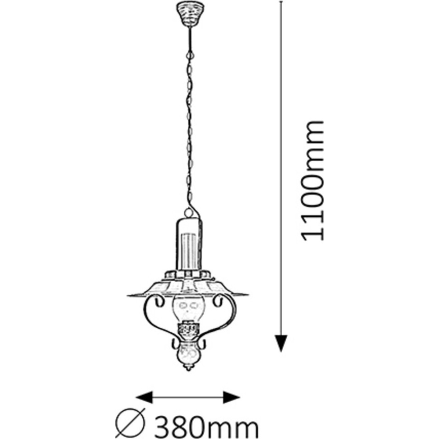 Rabalux - Luster na lancu 1xE27/60W/230V