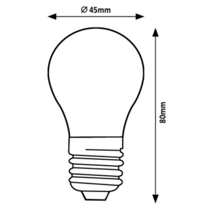 Rabalux - LED Žarulja G45 E27/2W/230V 3000K Energetski razred A