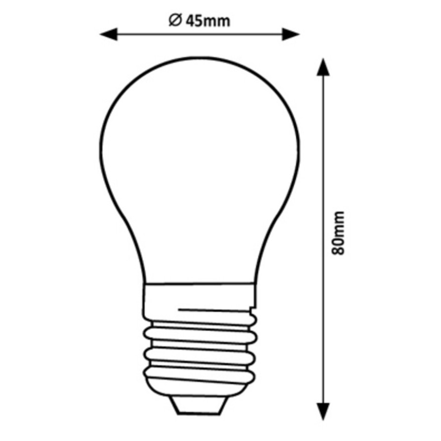 Rabalux - LED Žarulja G45 E27/2W/230V 3000K Energetski razred A