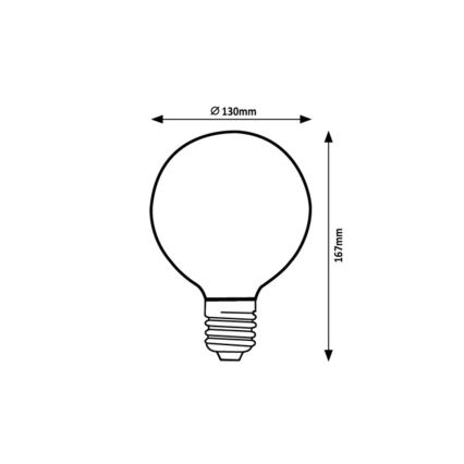 Rabalux - LED Dekorativna žarulja G125 E27/3W/230V 1800K