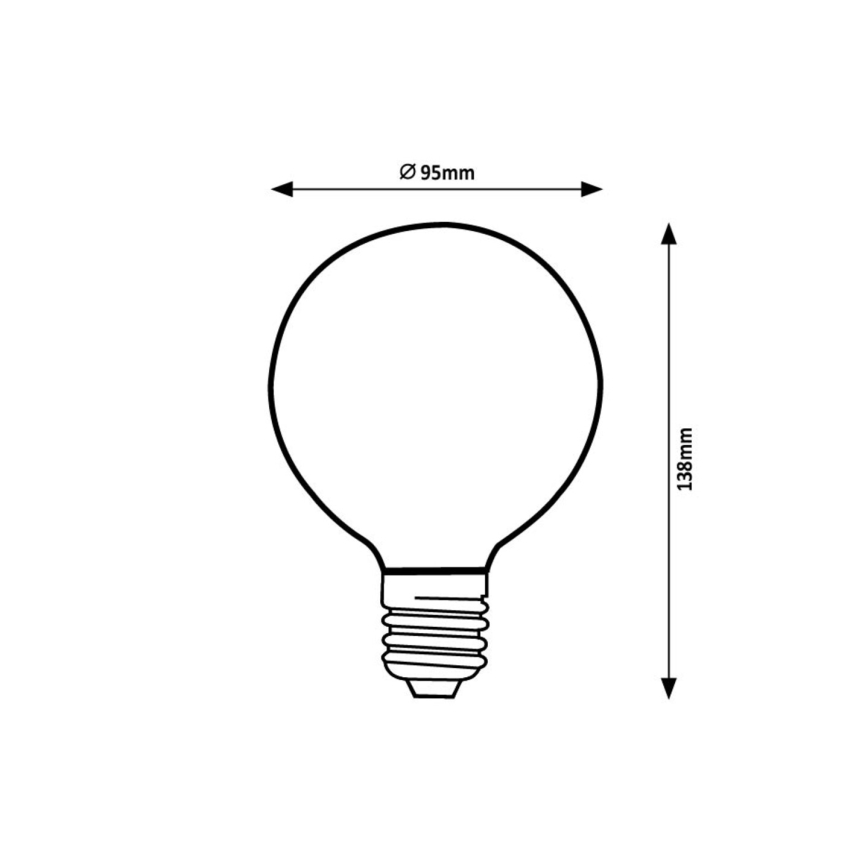 Rabalux - LED Žarulja FILAMENT G95 E27/7W/230V 4000K
