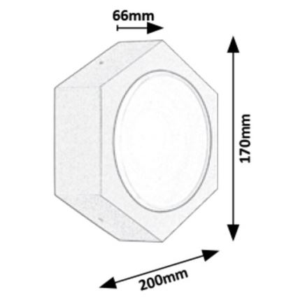 Rabalux - LED vanjsko zidno svjetlo LED/9W/230V IP54 680lm 3000K