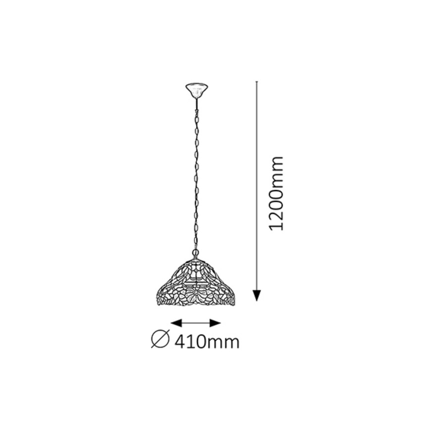 Rabalux - Tiffany vitraj luster 2xE27/60W/230V