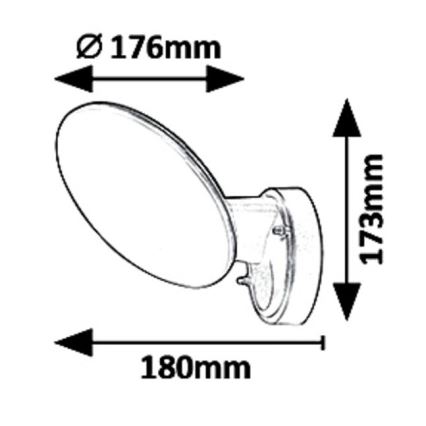 Rabalux 8134 - LED Vanjska zidna svjetiljka VARNA LED/12W/230V IP54