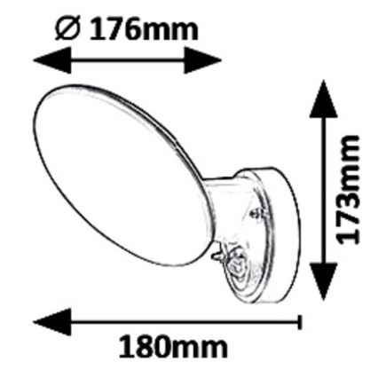 Rabalux 8135 - LED Vanjska zidna svjetiljka sa senzorom VARNA LED/12W/230V IP54