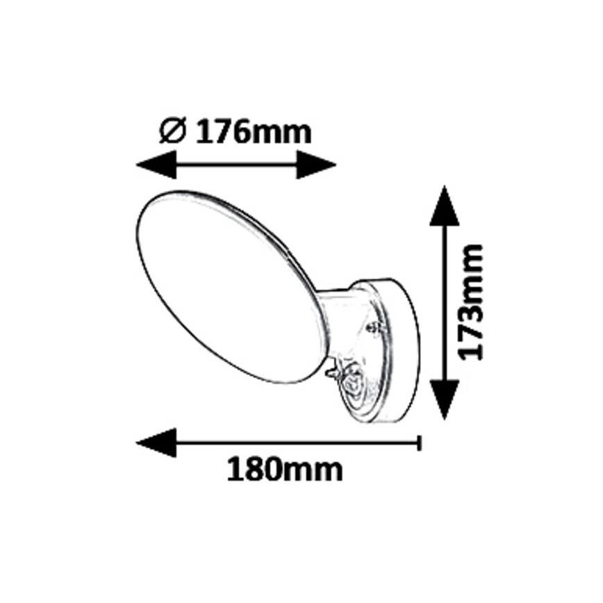 Rabalux 8135 - LED Vanjska zidna svjetiljka sa senzorom VARNA LED/12W/230V IP54
