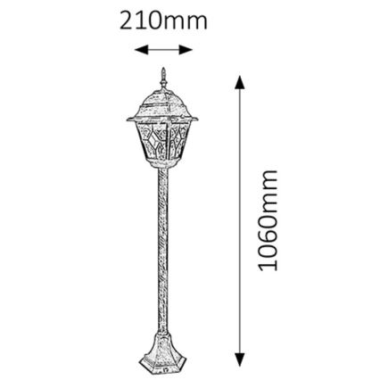 Rabalux - Vanjska lampa 1xE27/60W/230V