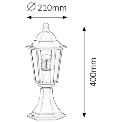 Rabalux - Vanjska lampa 1xE27/60W/230V