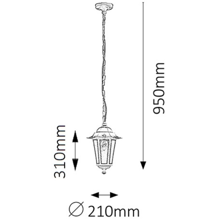 Rabalux - Vanjski luster 1xE27/60W/230V