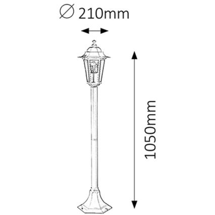Rabalux - Vanjska lampa 1xE27/60W/230V 105 cm