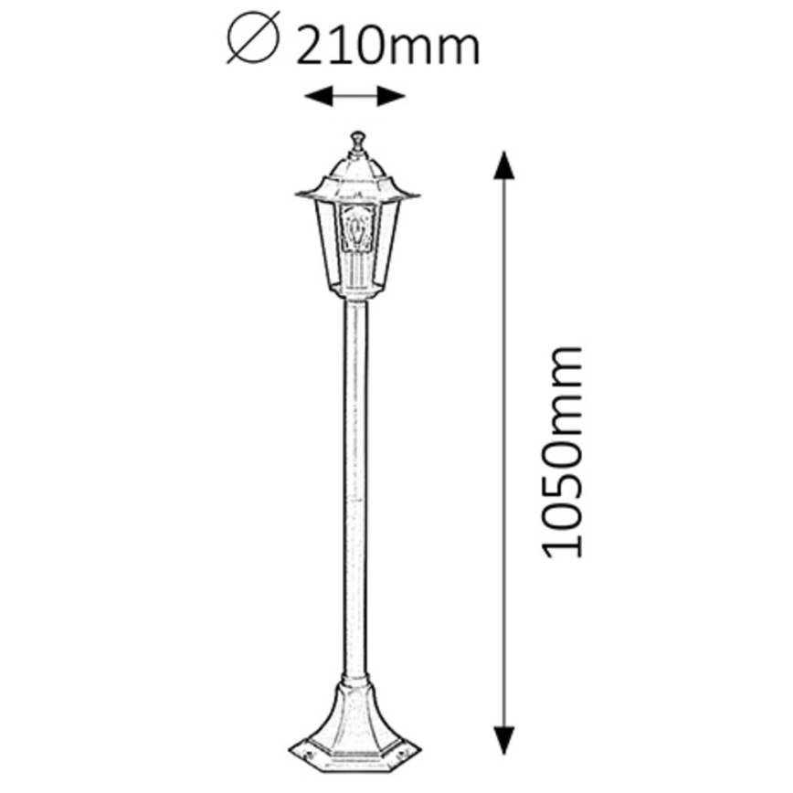 Rabalux - Vanjska lampa 1xE27/60W/230V 105 cm