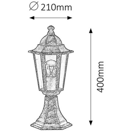 Rabalux - Vanjska lampa 1xE27/60W/230V