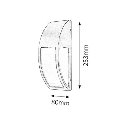 Rabalux - Vanjska zidna svjetiljka 1xE27/40W/230V IP44