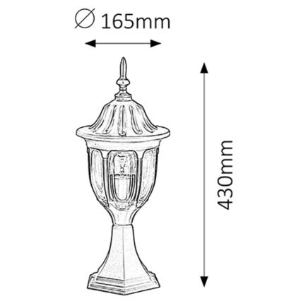 Rabalux 8343 - Vanjska lampa MILANO 1xE27/60W/230V