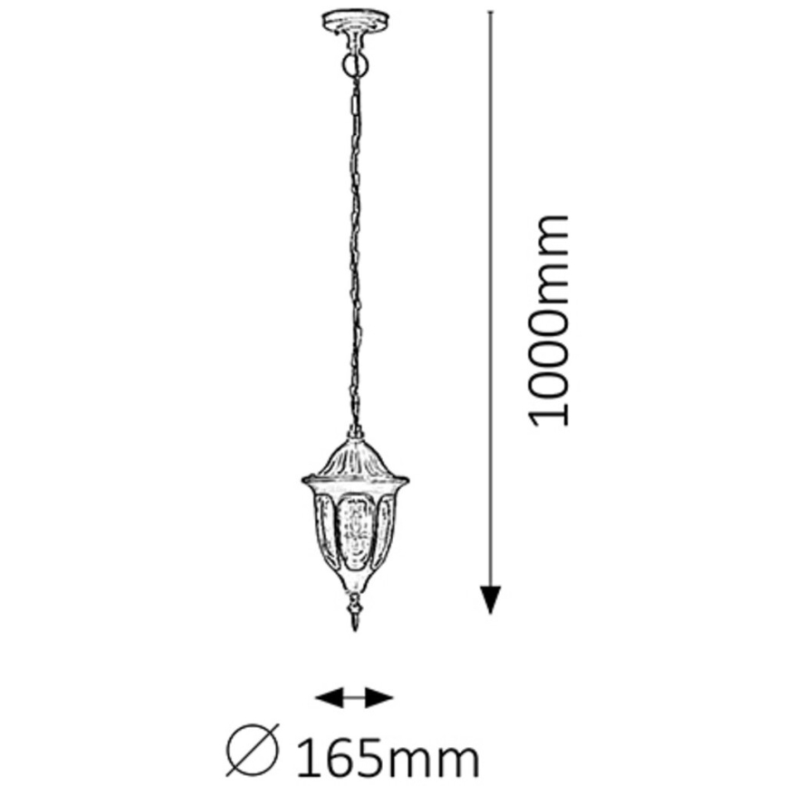 Rabalux - Vanjski luster 1xE27/60W/230V IP43 crna