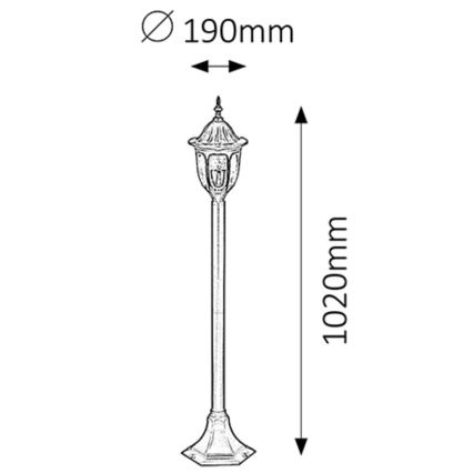 Rabalux 8345 - Vanjska lampa MILANO 1xE27/60W/230V