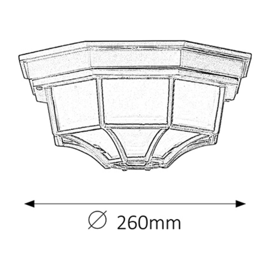 Rabalux - Vanjska stropna svjetlijka 1xE27/100W/230V IP44