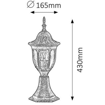 Rabalux - Vanjska lampa 1xE27/60W/230V