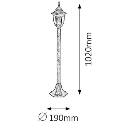 Rabalux - Vanjska lampa 1xE27/60W/230V