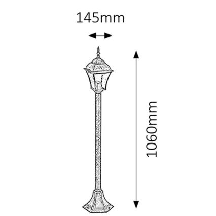 Rabalux - Vanjska lampa 1xE27/60W/230V IP44