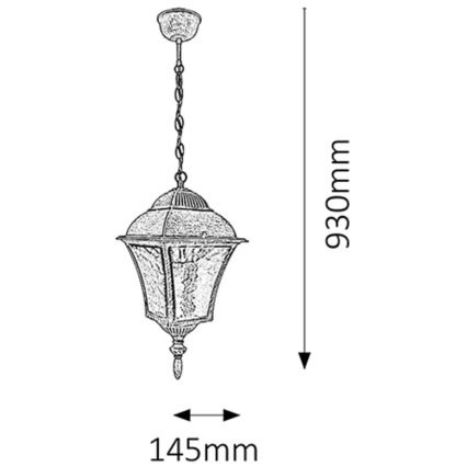 Rabalux - Vanjski luster 1xE27/60W/230V IP44